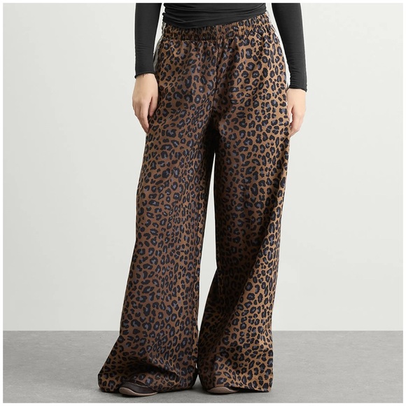 adidas Firebird Leopard Print Track Pants with White Stripes - Picture 4 of 6